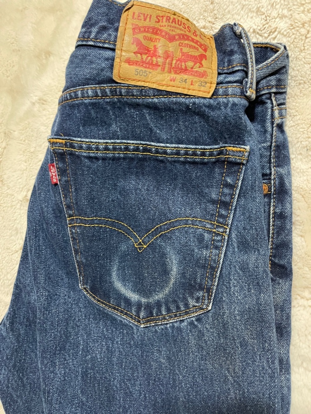 Levi's Men’s Blue Relaxed Fit Jeans with Faded Detail
